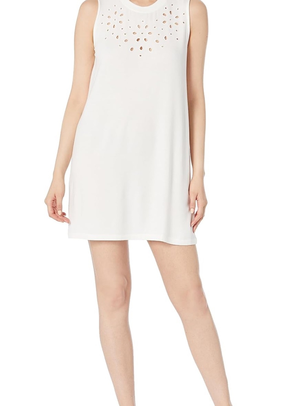 PJ Salvage White Eyelet-Detail Sleeveless Chemise